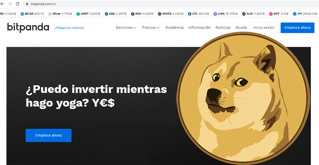 Cómo comprar Dogecoin en Bitpanda