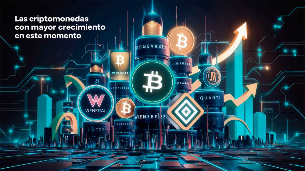 Las criptomonedas con mayor crecimiento en este momento